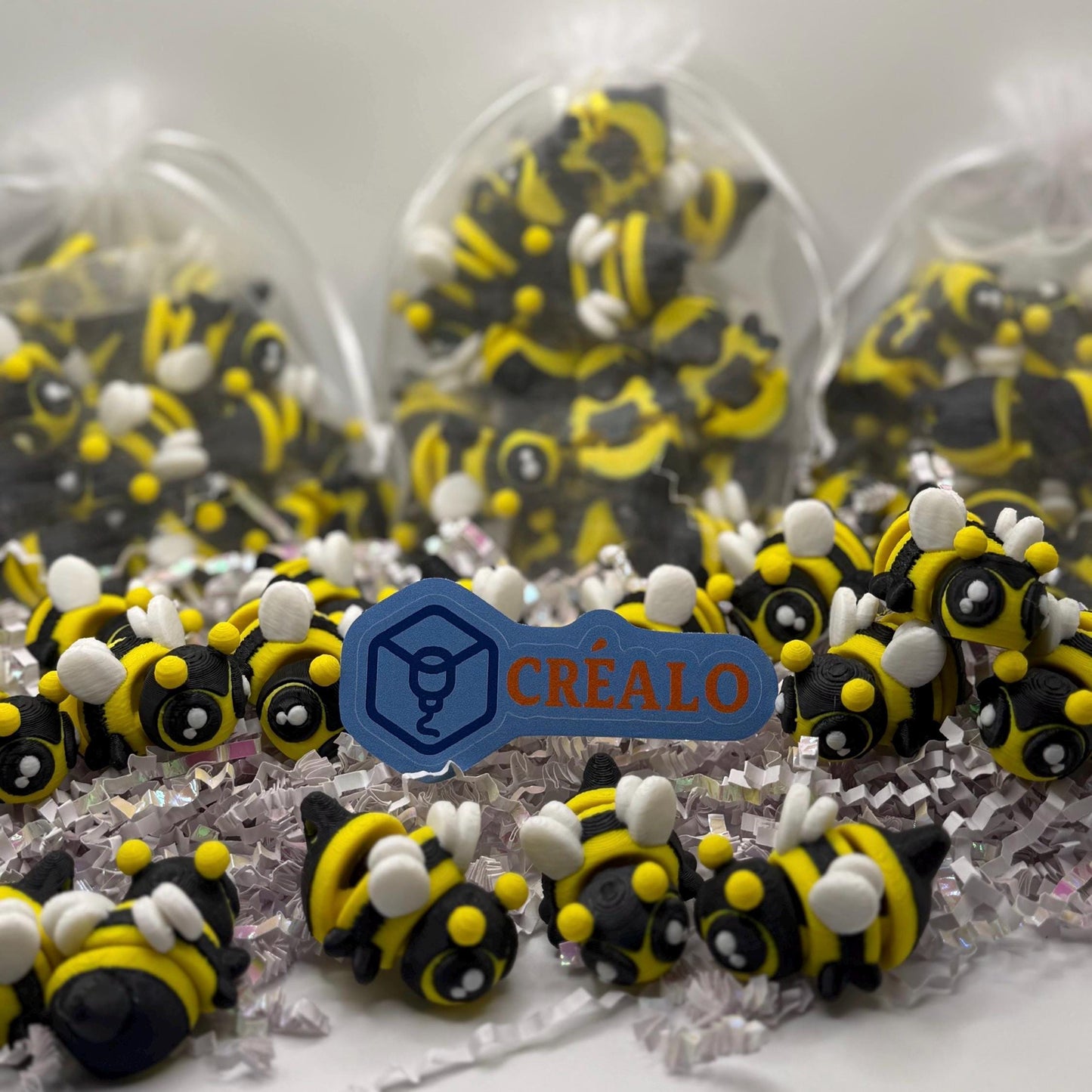 Bees | Buzz Buddies | 3D Printed | Cute Decor