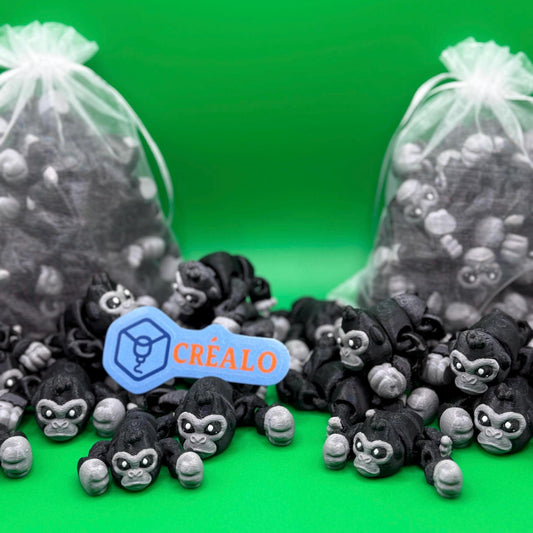 Apes | Jungle Vibes | 3D Printed | Desk Guardian | Gorilla Toy | Flexi Animal | Strong & Funny Decor