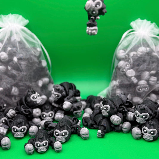 Apes | Jungle Vibes | 3D Printed | Desk Guardian | Gorilla Toy | Flexi Animal | Strong & Funny Decor